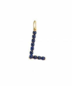 Briony Raymond Fine Jewelry Confetti Sapphire Letter Pendant
