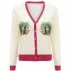 SKYLENCE WHAT'S HOT Qiaochu Embroidered Cardigan Fuchsia