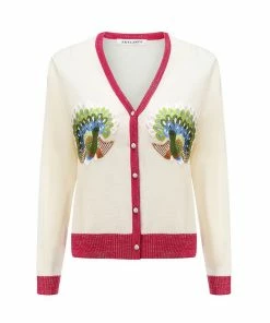 SKYLENCE WHAT'S HOT Qiaochu Embroidered Cardigan Fuchsia