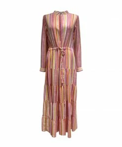 De Castro Fuchia Stripe Dueña Dress