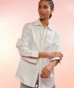 Cynthia Rowley Crystal Button Down Shirt