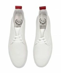 Del Toro Men's White Leather Chukka Sneaker WHAT'S HOT