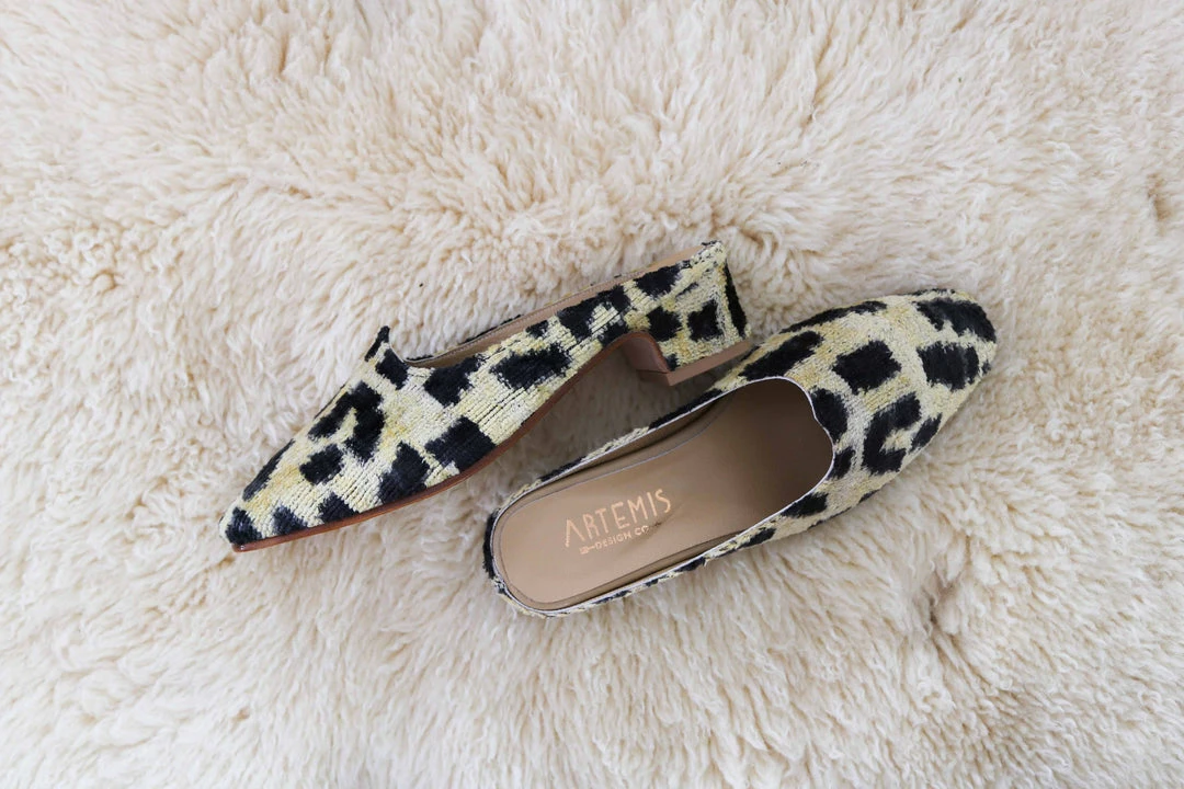 Artemis Design Co. ACCESSORIES Clementine Velvet Moss Mules 7 Artemis Design Co. ACCESSORIES Clementine Velvet Moss Mules